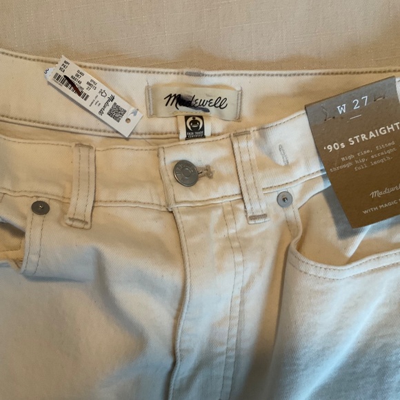 NWT Madewell Natural Canvas The '90s Straight Jean SZ 27 - Picture 6 of 6